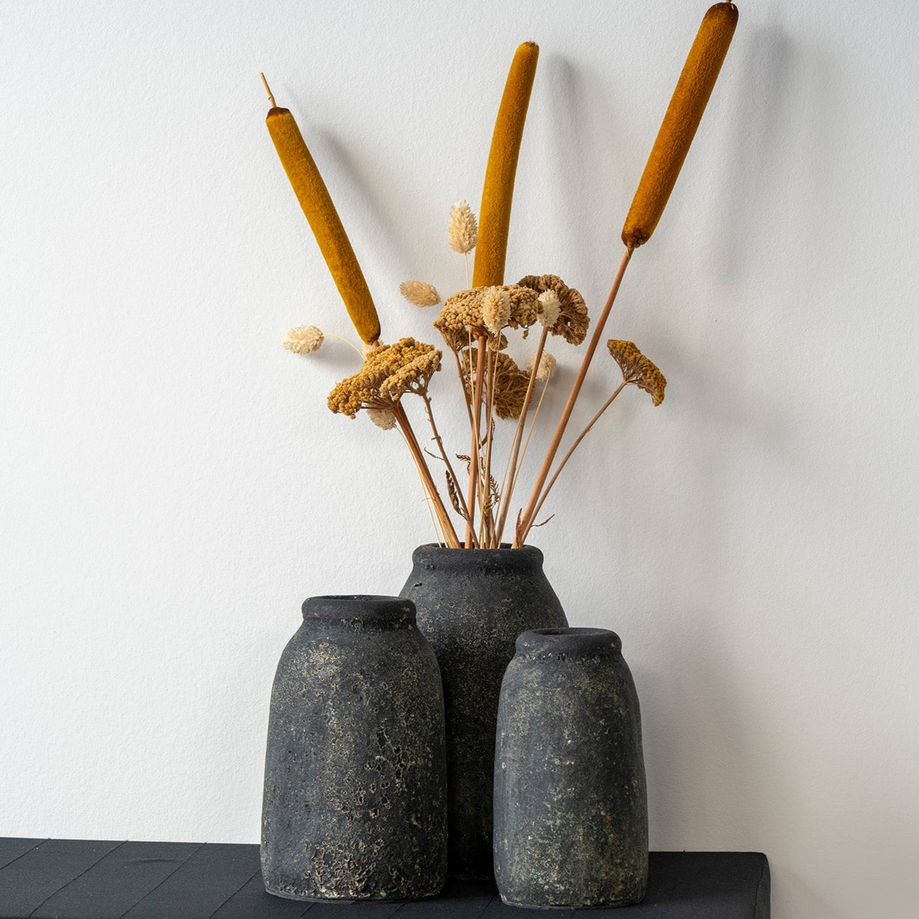 Trio de vases décoratifs terracotta Velas