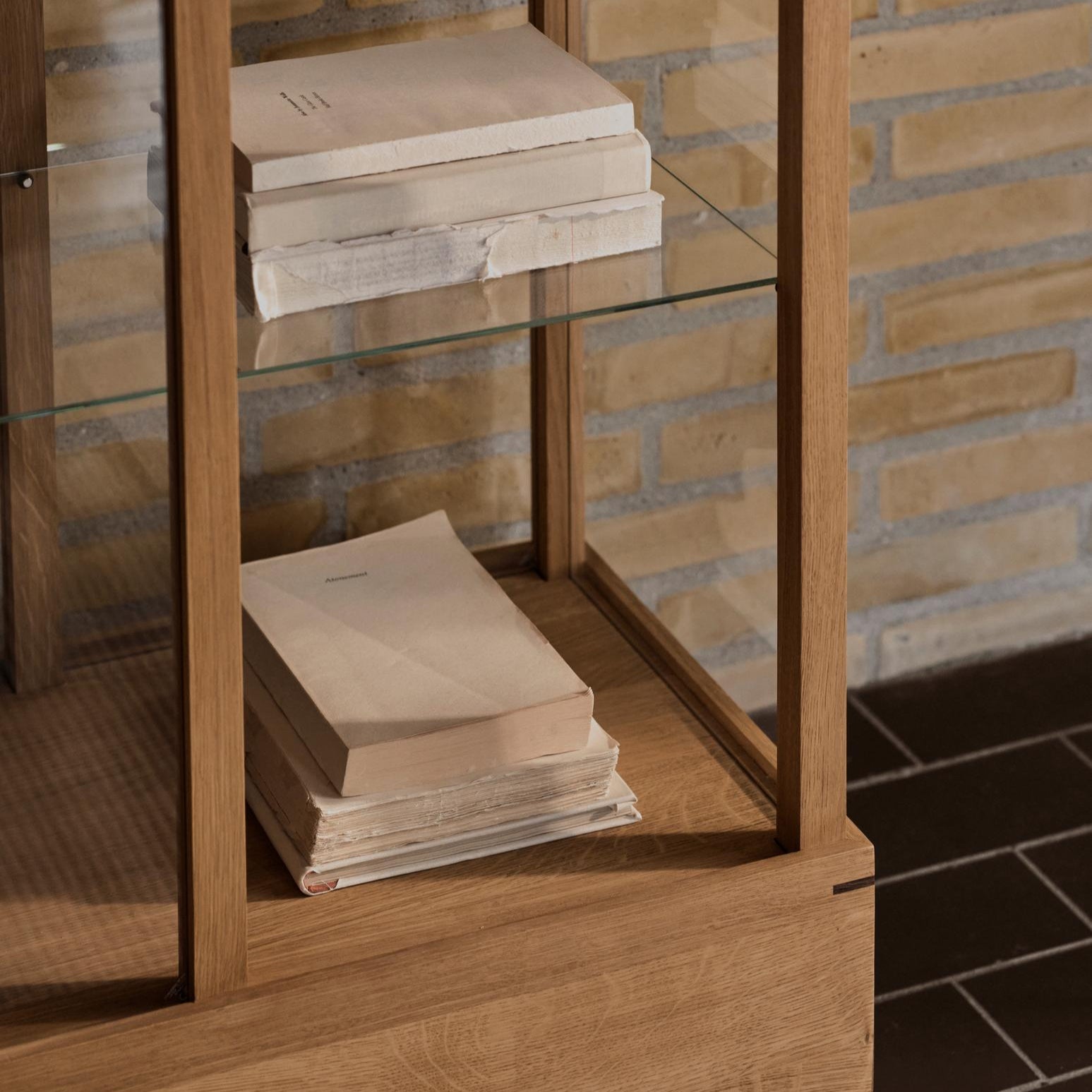 Cabinet japonais L en chêne huilé