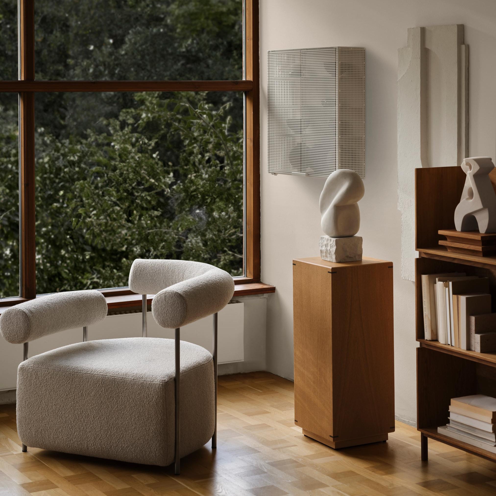 Fauteuil lounge Solitude gauche beige