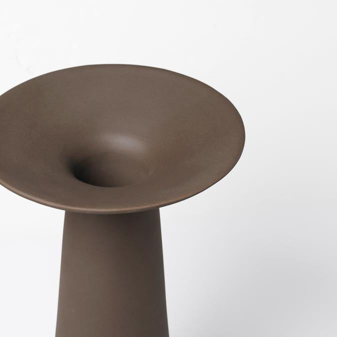 Vase Collar L en terracotta brune