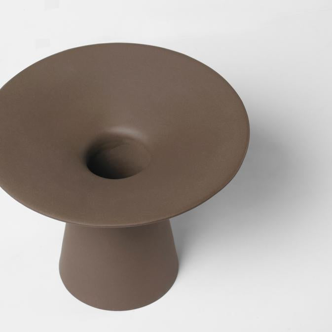 Vase Collar S en terracotta brune