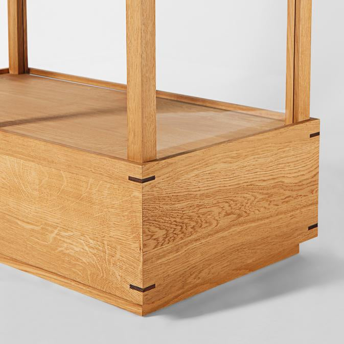Cabinet japonais L en chêne huilé