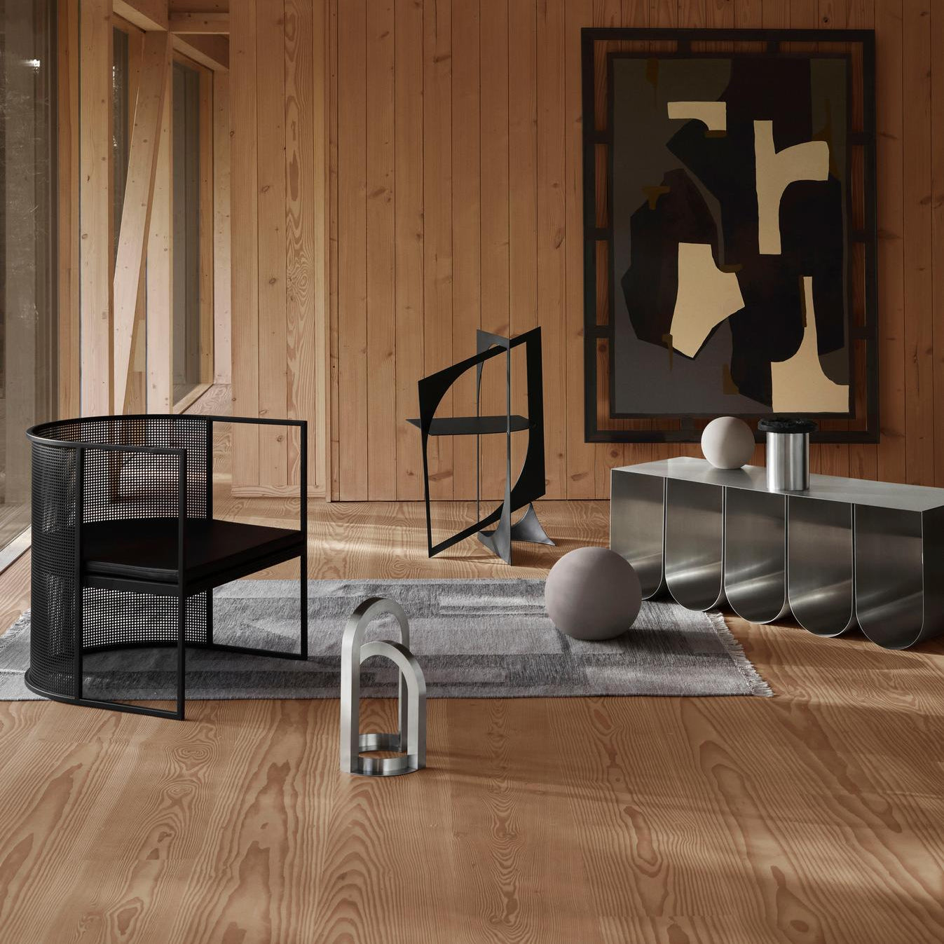 Banc Curved en acier inoxydable brossé