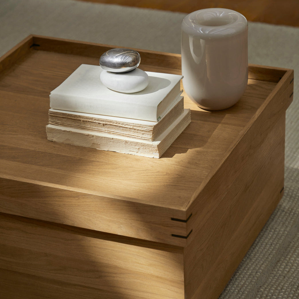 Table basse Japanese Tray L en chêne huilé